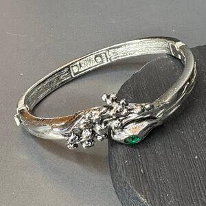 Lenox Bracelet May Birthday Bracelet Clamper Silver Tone 6.75"